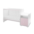 Bed TREND PLUS NEW white+orchid pink Bed TREND PLUS NEW white /baby bed+cupboard/